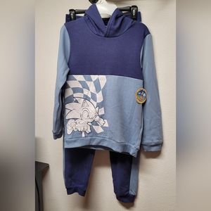 Sonic the hedgehog La Saga Kid's Hoodie Sweater And Pants  Set Blue  S 10 y 12